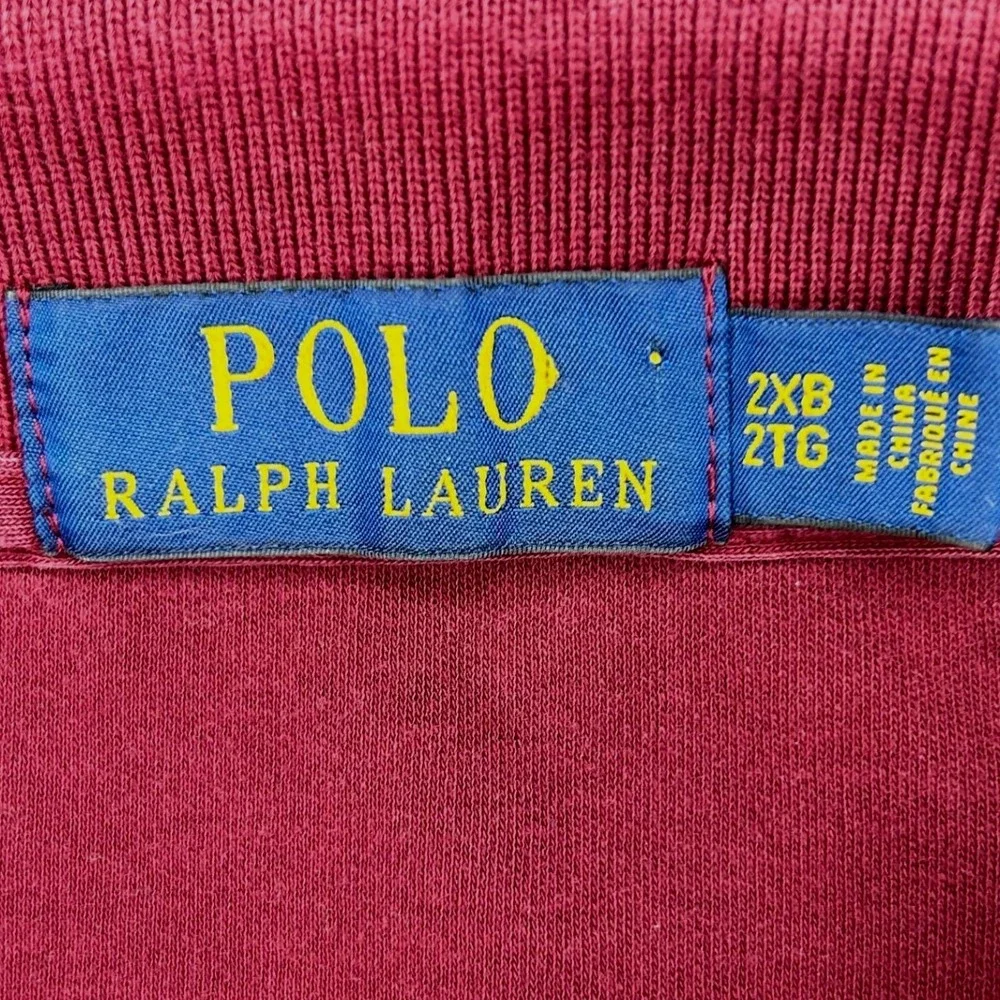 Polo Ralph Lauren Polo Shirt 2XB Men's Burgundy Short Sleeve Embroidered Pony